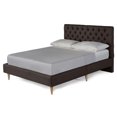 thumbnail image 4 of Cama Matrimonial Makora Velaria Chocolate Tapizada en Tela Tipo Velvet (No Incluye Colchón), 4 of 8