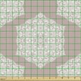 thumbnail image 2 of Abstract Fabric by the Yard, Floral Inspired Lace Look Motif Graphic in Pastel Tones Illustration, Decorative Upholstery Fabric for Chairs & Home Accents, Pale Salmon and White by Ambesonne, 2 of 5