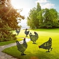 thumbnail image 2 of 5 piezas de gallina de jardín, arte de patio de pollo, decoración de suelo de césped, silueta de animal, estacas de metal para jardín, decoración de estatua de gallo hueco para patio oso de fresa Electrónica, 2 of 5
