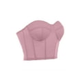 thumbnail image 5 of Lnzyyephy Women's Corset Tube Tops, Strapless Solid Color Boned Bustier Stretchy Bandeau Crop Tops, 5 of 9