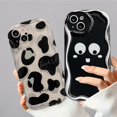 thumbnail image 2 of Funda De Expresión Divertida De Dibujos Animados Para Redmi Note 8 9 12 11 10s 11s 10 Pro Max 10Pro 10C A1 9T 10 A2 9C NFC 10A 9 9A POCO M3 Patrón De Vaca Leopardo 3D Borde Curvo Ondulado Suave Cubier, 2 of 4