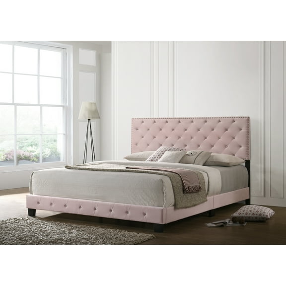 Glory Furniture Suffolk G1406-KB-UP King Bed , PINK