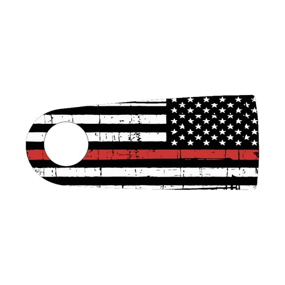 Red Line American Flag Air Cleaner Cover Insert by Kustom Cycle Parts. Replaces Stock Harley Davidson Twin Cam / 103 Insert. Proudly Made in the USA