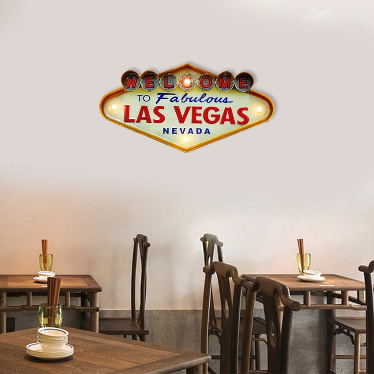 Cowgirl "Welcome To Las Vegas" LED Neon Bar Sign - White & Red 16" X 12" Wall Art | Dual Color Neon Light For Home, Bar, Or Man Cave