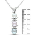 thumbnail image 2 of Everly Women's Cultured Pearl and Diamond Sterling Silver Necklace, 2 of 4