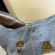 thumbnail image 5 of JennyShop Moda Rivet Decoration Bolsa De Tote, Elegante Mujer Denim Schulter Bolsa, Bastante Versátil Bolsa Underarm Bolsa De Cuerpo Cruzado, 5 of 6