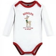 thumbnail image 3 of Hudson Baby Unisex Baby Cotton Long-Sleeve Bodysuits, Rudolph Reindeer, 9-12 Months, 3 of 5