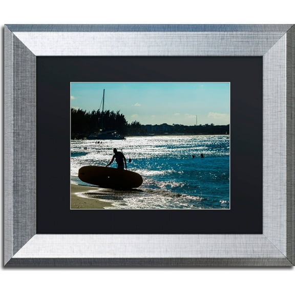 Trademark Fine Art "Provo Boarding" Canvas Art by Yale Gurney, Black Matte, Silver Frame