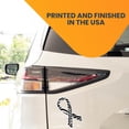 thumbnail image 3 of Magnet Me Up Support Carcinoid Cancer Survivor Zebra Ribbon Magnet Decal, 3.5x7 In, Vinyl Automotive Magnet, 3 of 7