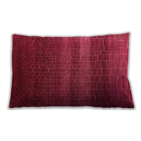 Ahgly Company Outdoor Rectangular Mid-Century Modern Lumbar Throw Pillow, 13 inch by 19 inch