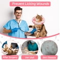 thumbnail image 6 of Minzimin 1Pack Cat Cone Collar Soft, Adjustable Cat Recovery Collars Spay Cones to Stop Licking, Cute Donut E Collar After Surgery, Anti-Lick Wound Healing Elizabethan Collar for Kittens, 6 of 7
