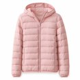 thumbnail image 2 of Women's Lightweight Hooded Puffer Jacket, Short Slim Fit Casual Winter Coat, 2 of 4