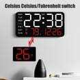 thumbnail image 5 of Large Screen LED Digital Clock Electronic Alarm Clock with Date Temperature Display Brightness Adjustment Dual Power Supply for Living Room Bedroom Office Timepiece, 5 of 5