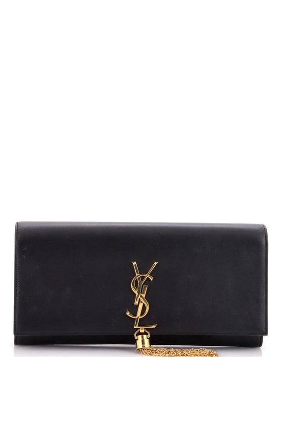 Pre-Owned Classic Monogram Tassel Clutch Leather Long By Rebag