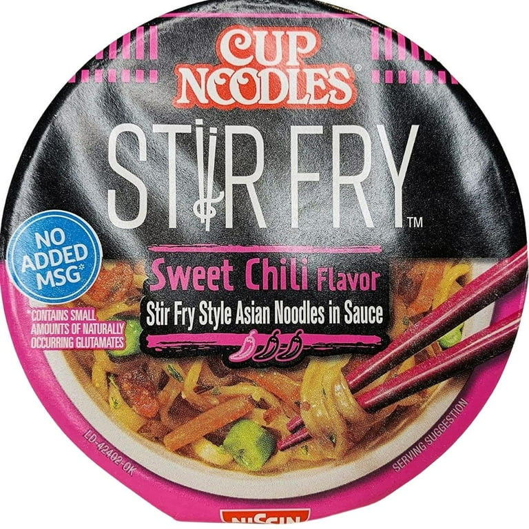 Nissin Cup Noodles Stir Fry Noodles in Sauce, BBQ, 2.89 Ounce