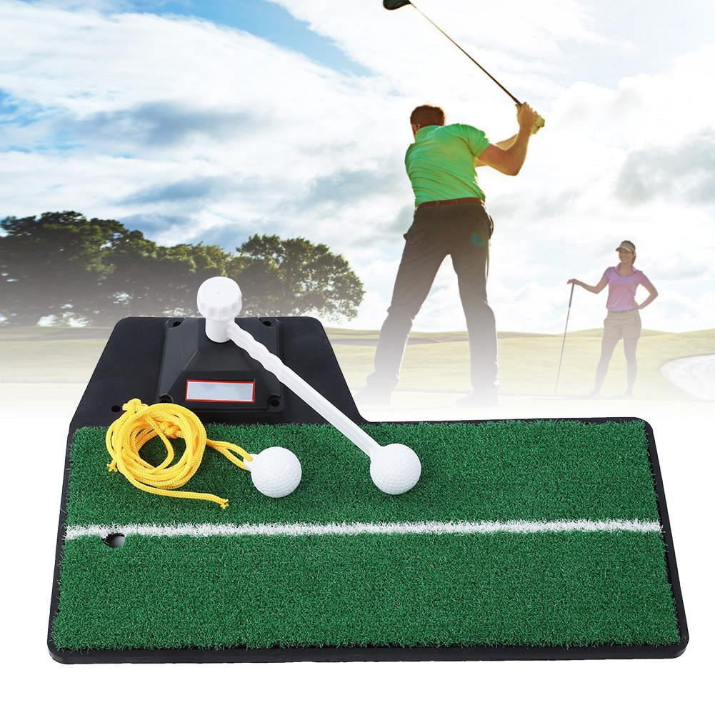 Herwey Golf Swing Training Practice Green Mat Trainer Indoor Tool Black PP Grass Mat Home