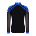thumbnail image 4 of inlzdz Kids Boys Figure Skating Training Competition Outfit Sparkly Shirt Top Pants Ice Skating Dance Clothes Set Royal Blue+Black 6, 4 of 7