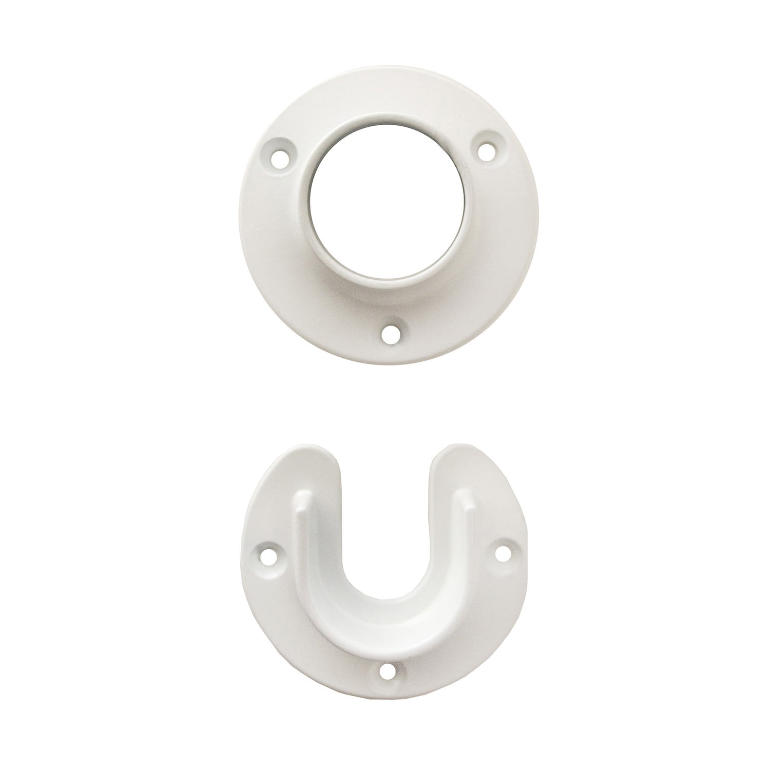 Design House 206003 Heavy Duty Metal Closet Pole Socket, White
