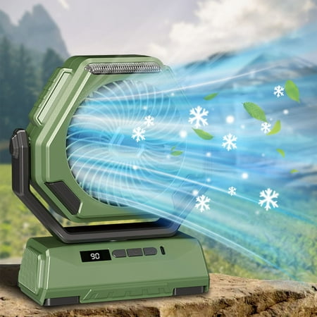 

Clearance 2024 New Outdoor Fan Silent 6-inch Lighting Digital Display Large Capacity Portable Camping Fan