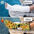 thumbnail image 7 of COEQINE Sunflower Cow Leg Cast Covers Medium Cast Sleeve for Foot Leg Protector Fashionable Leg Cast Cover Sock Elastic Cast Socks Cover Cast Outdoor Cover for Women Men Seniors, 7 of 7