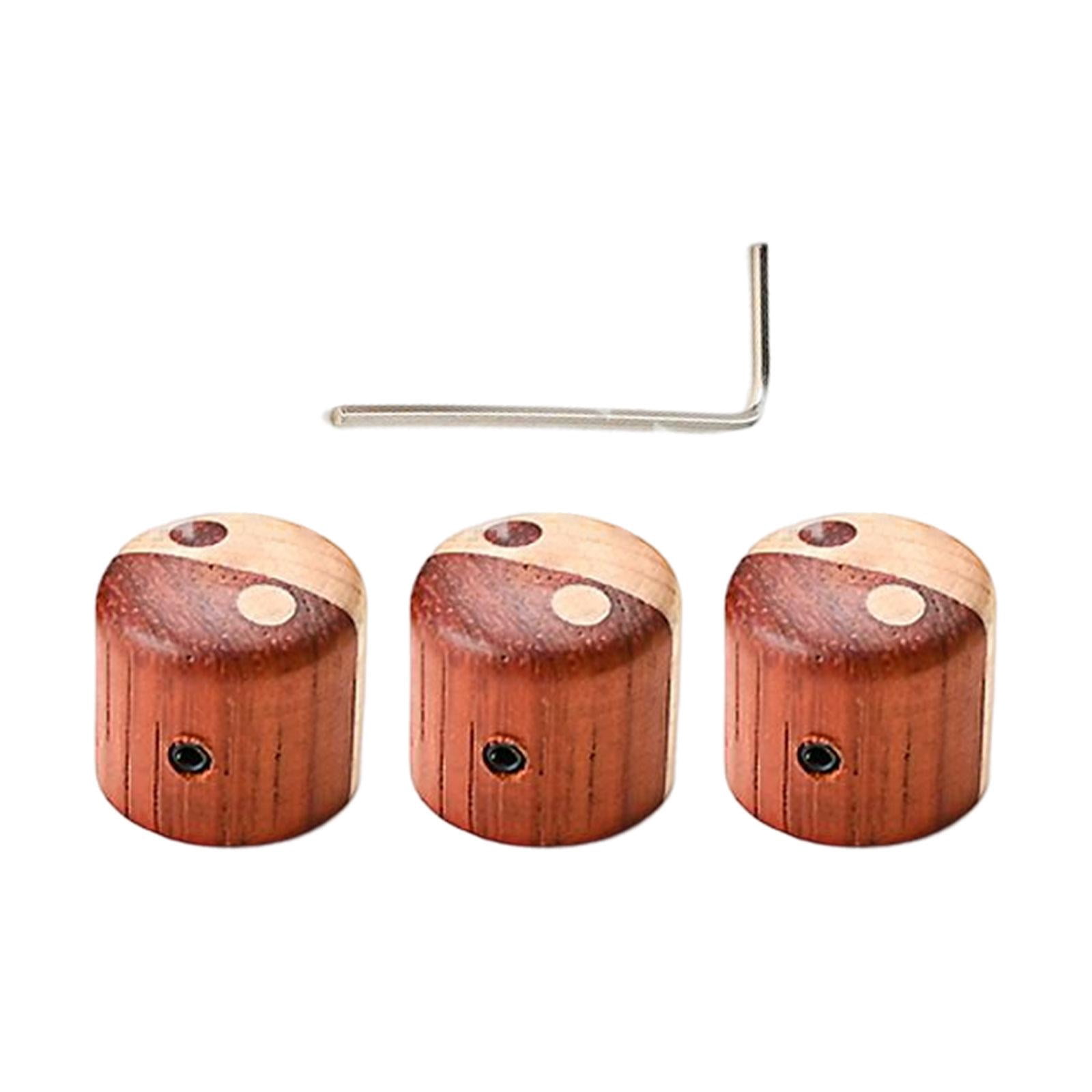 LeeQinersw #3x Wooden Bass Speed Controls with Screwdriver Volume Timbre Knobs for everyday B