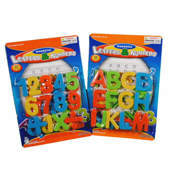 Lot of 52 Educational Magnetic Letters and Numbers Symbols Learning Toy ...