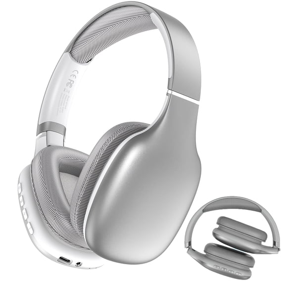 Wireless Foldable Over-Ear Headphones with Mic, Premium Sound for Immersive Audio, Great for Mobile Games, Travel, Home Office & Gym, Nice Holiday Gift