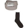thumbnail image 4 of CTM® Kids' Magnetic Buckle Elastic Belt  and Cotton Socks Uniform Set, 4 of 4