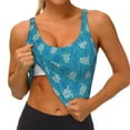 thumbnail image 2 of Sikiie Sea Turtle Print Strappy Sports Bra for Women Padded Push Up Sports Bra Athletic Running Sports Bra Workout Bra Yoga Bra, 2 of 5