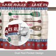 thumbnail image 6 of Lake Rules Valance Curtain Summer Quant Star Stripes Wood Grain Farmhouse Window Valances Rod Pocket Short Curtains Window Treatments for Kitchen Bedroom Bathroom Laundry 54" x 18", 6 of 9
