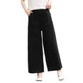 thumbnail image 2 of Mifsaly Wide Leg Summer Pants for Women High Waisted Palazzo Trousers with Pockets Lightweight Loose Relaxed Fit Casual Work Beach Wear Clothes Black,XXXXL, 2 of 7