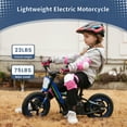 thumbnail image 7 of TUIBOKA Lightweight Electric Dirt Bike for Kids, 170W Racing Grade Electric Motorcycle, Detachable Battery, 12Inch Tires, Blue, 7 of 7