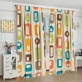 thumbnail image 4 of Retro 1950s Curtain, Modern Atomic Starbursts Abstract Geometric Iconic Pattern Window Curtains for Bedroom Living Room 42" W X 63" L, 4 of 6
