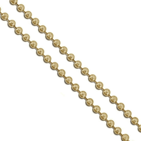 Gold-Tone Stainless Steel Military Ball Bead Chain 2.3mm Dog Tag Necklace 20" Gray Jewelry Female