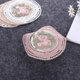 thumbnail image 3 of Bangus sous-Verres Ronds Faits à la Main en Dentelle de Polyester Crochet Petit Tissu, 3 of 4