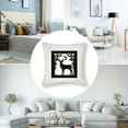thumbnail image 5 of nygtbtfer Throw Pillow , Dear Antler Pillow Cover for Sofa Bed Couch, Rustic Wild Animals Cushion Cover, Animals Hunting Theme Decorative Square Pillow Case, Green White, 5 of 7