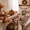 thumbnail image 4 of Cififendec Thanksgiving Harvest Pumpkin Garland, 98.43", Multi Tone Soft Pumpkin Twine String Hanging Decor for Fall Fireplace Mantel Decor, 4 of 7