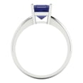 thumbnail image 4 of 1.5 ctw Solitaire Anniversary Ring for Women | Asscher Cut Simulated Tanzanite | Hyperallergenic Solid 18K White Gold, 4 of 5