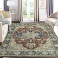 thumbnail image 4 of Garvee 5'x7' Area Rugs Vintage Persian Floral Print Rug, Non-Slip Boho Traditional Indoor Oriental Carpet Washable Soft Floor Rug for Living Room Bedroom Home Office, Red, 4 of 10