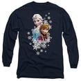 thumbnail image 5 of Unisex Adult Anna And Elsa Snowflake Portrait T-Shirt, 5 of 5