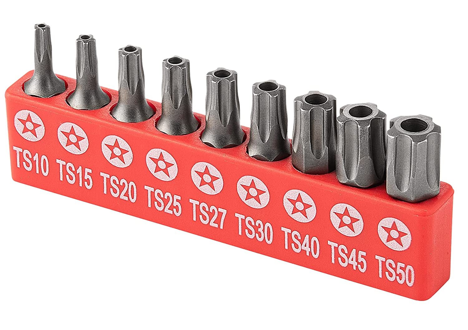 Taiwan by Pro Tools Pro-Grade 13pc Tamper Proof TORX Star Bit Set T-4 to T-40