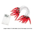 thumbnail image 3 of BRIGHTFUFU Chili String Lights 9.8ft 20 LEDs Decoraciones con luces de pimienta para patio Cerca Terraza Balcón Camping (enchufe plano chino), 3 of 8