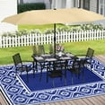 thumbnail image 5 of HUGEAR Vintage Outdoor Rugs Clearance Waterproof Patio Rugs Plastic Straw Rugs, Camping RV Rugs for Patios, Deck, Pool, Balcony, 9'x12', 5 of 5