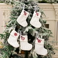 thumbnail image 4 of AFQH Christmas Stockings with Initial Small Embroidered Letter Knit Christmas StockingMonogram Hanging Xmas Stockings for Family Christmas Tree Fireplace Holiday Party Decoration, 4 of 5