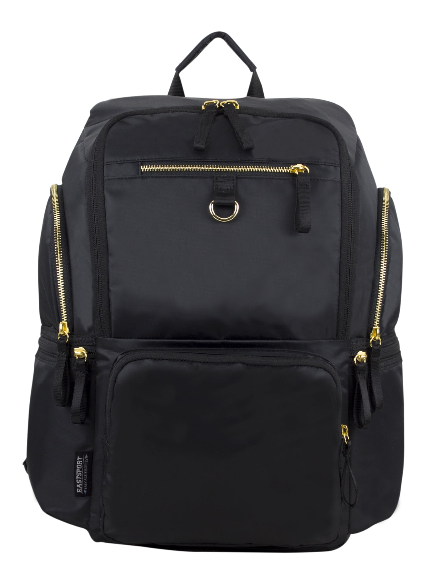 Eastsport Lafayette St. Large Capacity Multi-Function Backpack Diaper Bag with Changing Pad, Black