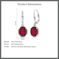 thumbnail image 5 of Gem Stone King 925 Sterling Silver Ruby Red Mystic Quartz Leverback Dangle Earrings for Women (3.60 Cttw, Gemstone Birthstone, Oval 9X7MM), 5 of 5