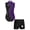 Purple&Black, variant on Doomiva Kids Girls Sparkly Sleeveless Gymnastics Dance Leotard Bodysuit Unitard with Tumbling Athletic Shorts Set Yellow&White 14