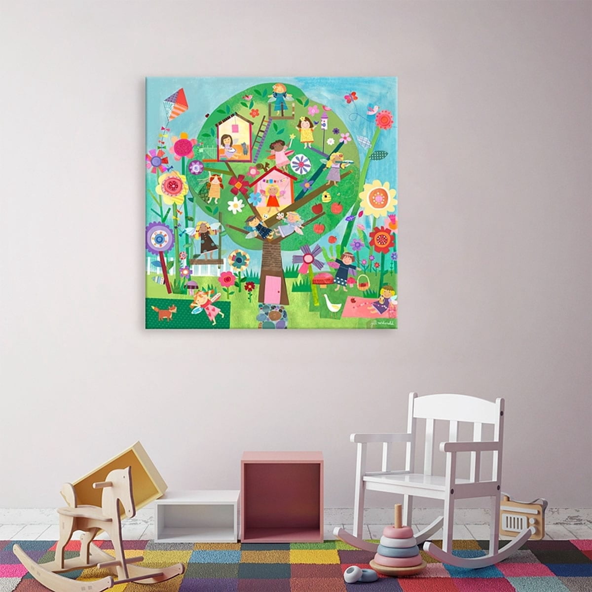 Oopsy Daisy's Afternoon Fairies Canvas Wall Art, 24x24