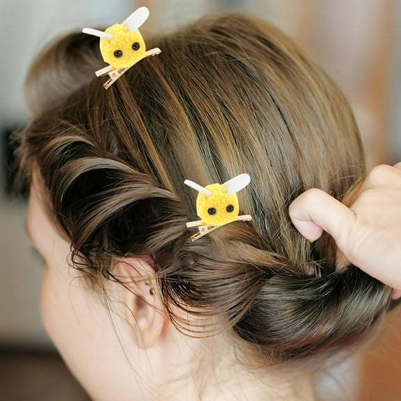 PENIKOKO 10Set Hair Bobby Pins Bee Hair Accessories For Daily Styling In Spring Theme