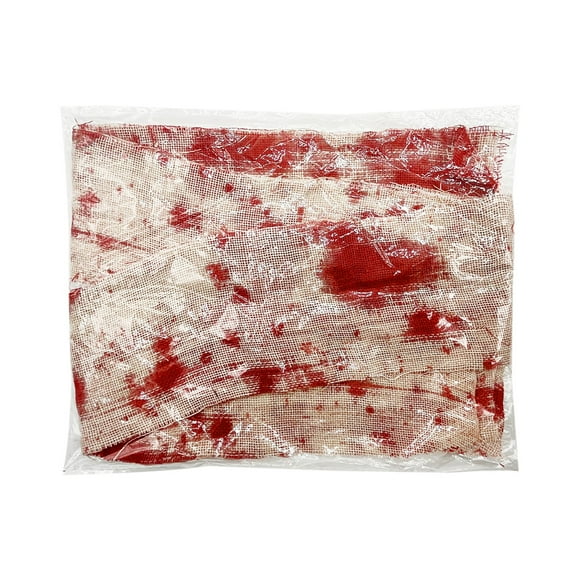 Halloween Versátil Cinta de Alerta de Sangre Manchada de Gasa, Cinta de Aislamiento de Gasa Manchada de Sangre - Decoración de Vendaje de Sangre - Cinta Policial de Aislamiento de Horror Decoración